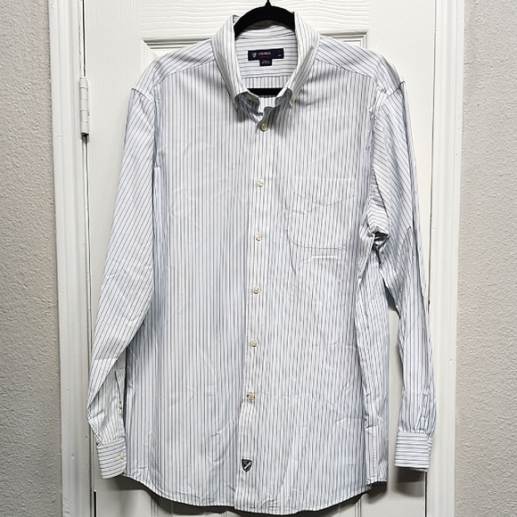 Cremieux Classic Striped Button Down Shirt, Size L - Picture 1 of 5